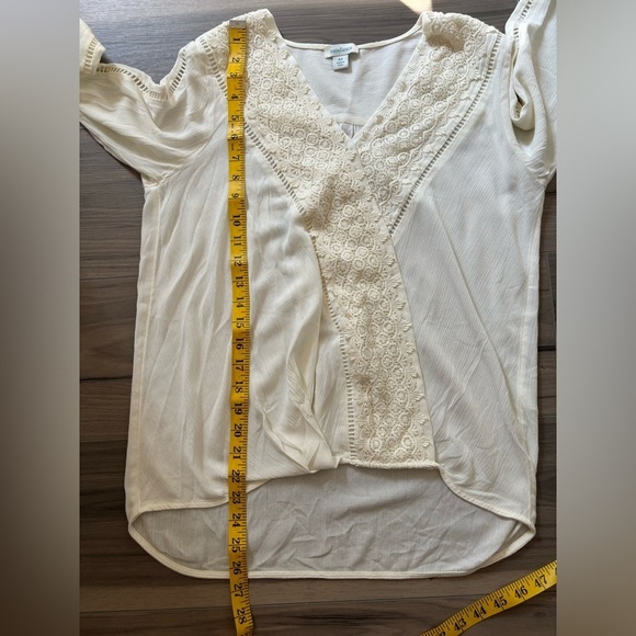 Sundance Catalog Top, Size XS, Ivory Crochet Boho - Picture 6 of 6